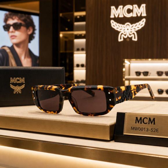 MCM Accessories - 🔥 NWT MCM Worldwide MW0013 Sunglasses + Luxury Leather Drawstring Pouch Set